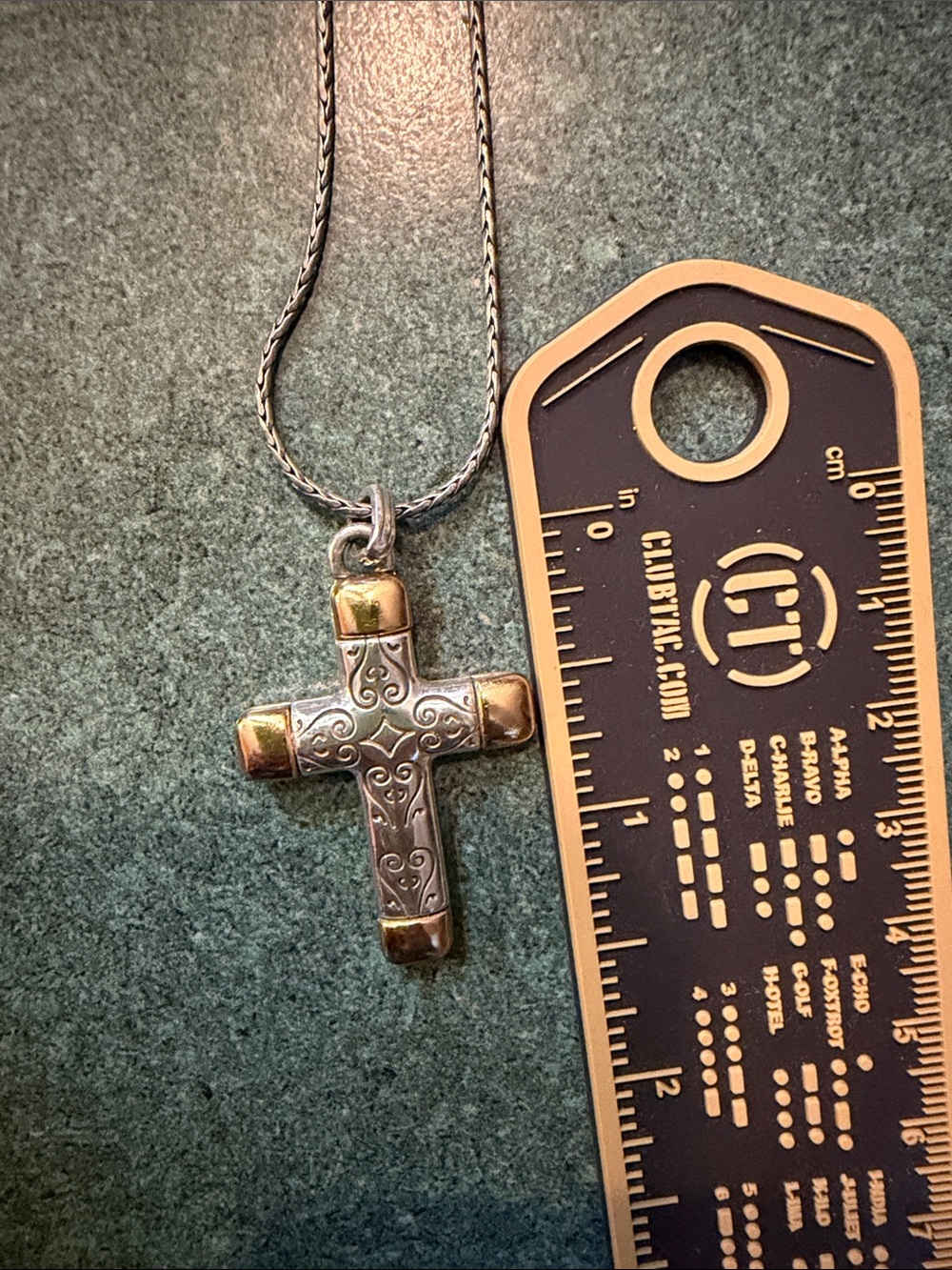 Brighton Gold-Tone resersable Cross Pendant Necklace - Picture 6 of 8